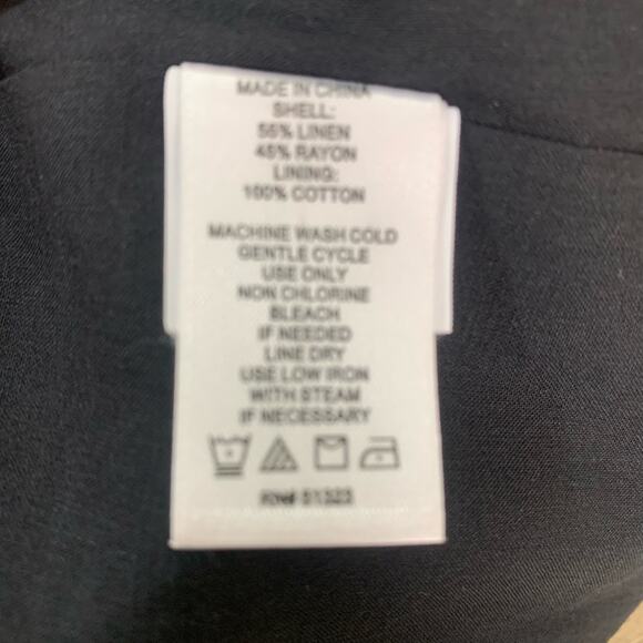 1.STATE Size 10 Double Breasted Blazer Jacket Black White Rust Orange Plaid - Picture 13 of 14